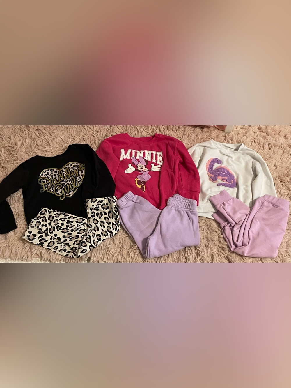 Girls 2T Clothing Bundle • 3 Mix & Match Outfits • Minnie Mouse + Leopard